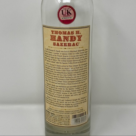 Thomas Handy Sazerac Rye “BTAC” empty bottle - Picture 5 of 7